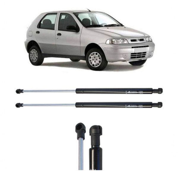 Par Amortecedor Tampa Traseira porta-malas Modelo F103 Fiat Pálio G1 1996 a 2007 e 500 Após 2009 Preto Mola a Gás Par Amortecedor Tampa Traseira porta-malas F103 Fiat Pálio G1 1996 a 2007 e 500 Após 2009 Preto