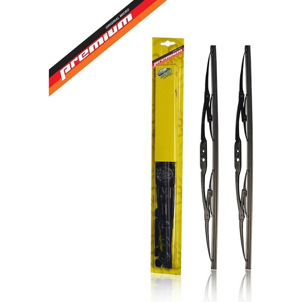 Par de Palhetas Metálicas Convencionais Dianteiras F103 23-18 POL para Palio Weekend G1 97 a 00 Limpeza Eficiente Micro Par de Palhetas Metálicas Convencionais Dianteiras F103 23-18 POL para Palio Weekend G1 97 a 00