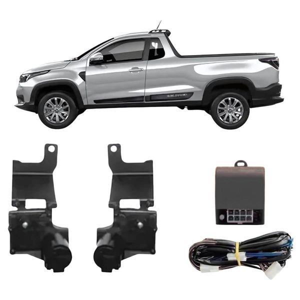 Kit Trava Elétrica Dedicada para Portas Dianteiras FTMN008 Fiat Nova Strada 2021 2P Preto Plug And Play Trava Tudo Kit Trava Elétrica Dedicada para Portas Dianteiras FTMN008 Fiat Nova Strada 2021 2P Preto Trava Tudo