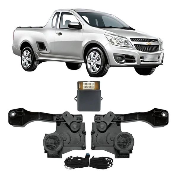 Kit Trava Elétrica Preta para Portas Dianteiras Modelo GMMN007 Chevrolet Nova Montana 2P 2011 a 2021 Instalação Plug And Kit Trava Elétrica Preta para Portas Dianteiras Modelo GMMN007 Chevrolet Nova Montana 2P 2011 a 2021