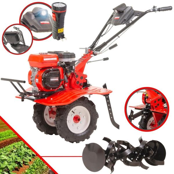Motocultivador MCG 780-A a Gasolina 4T 7HP 212CC com 24 Lâminas Cultivadoras e Enxada Rotativa Kawashima Motocultivador MCG 780-A a Gasolina 4T 7HP com 24 Lâminas Cultivadoras e Lanterna de LED Kawashima