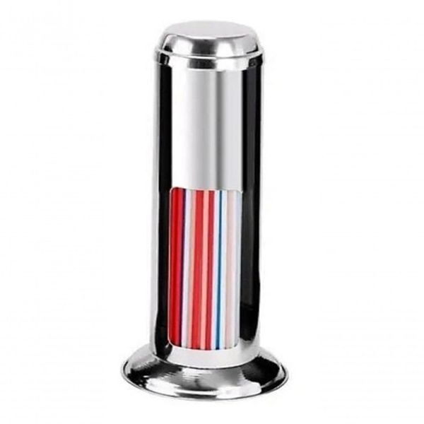 Porta Canudos Torre para Mesa Restaurante e Bar com Manuseio Prático em Aço Inoxidável AISI 430 Inox Higipack Porta Canudos Torre para Mesa Restaurante e Bar em Aço Inoxidável AISI 430 Inox Higipack