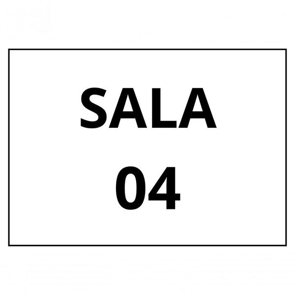Placa de Sinalização 1-2 Oficio Sala 04 [F031] para Identificação de Ambientes em MDF Gravado a Laser Natural Trovarelli Placa de Sinalização 1-2 Oficio Sala 04 [F031] em MDF Gravado a Laser Natural Trovarelli Móveis