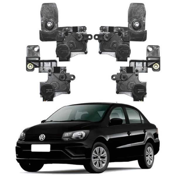 Kit Trava Elétrica Dedicada para Portas Modelo VWMN009 Volkswagen Gol G6 e Novo Voyage 4 Portas Preto Instalação Plug Kit Trava Elétrica Dedicada para Portas Modelo VWMN009 Volkswagen Gol G6 e Novo Voyage 4 Portas