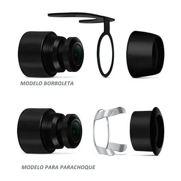 Câmera Automotiva de Ré e Frontal RS210BR C PRO LINE Borboleta para Manobras com Lente de Vidro Roadstar Brasil Câmera Automotiva de Ré e Frontal RS210BR C PRO LINE Borboleta para Manobras Roadstar Brasil