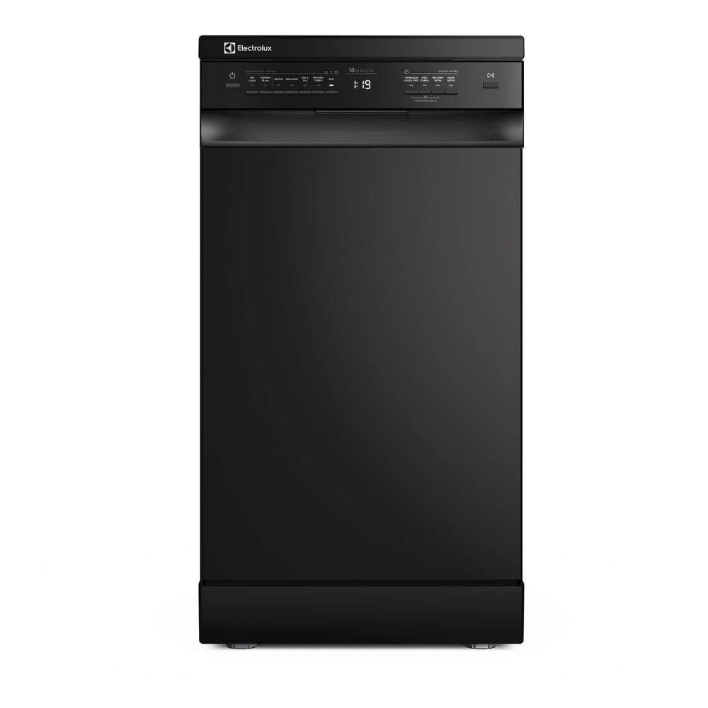 Lava-Louça de Piso Electrolux LP10E 10 Serviços Preta com Programa Lava e Seca 50 Min 220V