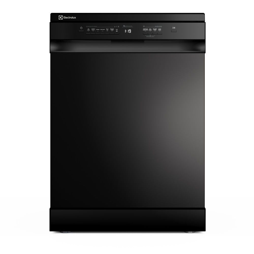 Lava-Louça de Piso Electrolux LP14E 14 Serviços Preta com Programa Lava e Seca 50 Min 220V