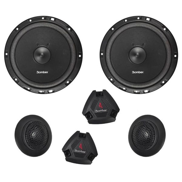 Alto Falante Automotivo Bomber Speakers Kit Two Way Tkl 6" 60W RMS para Som Potente e Envolvente Versão Padrão Alto Falante Bomber Speakers Kit Two Way Tkl 6" 60W RMS para Som Potente e Envolvente