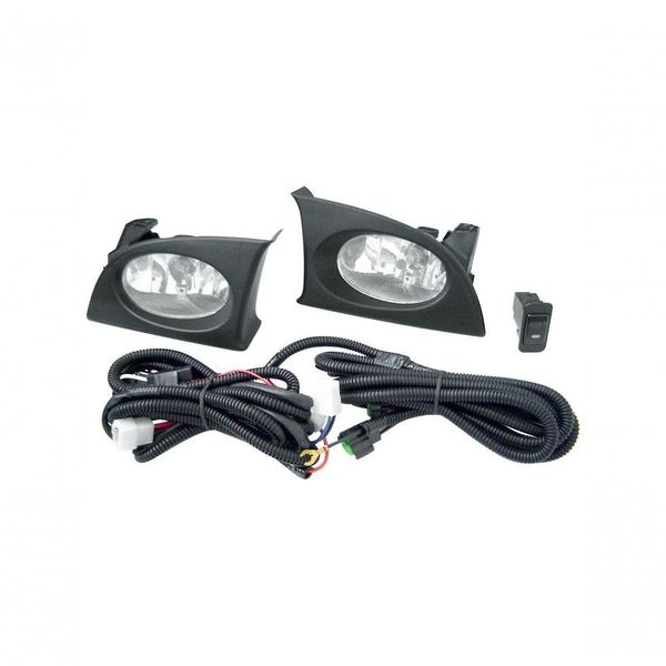 Kit Farol Auxiliar Dianteiro HD-079 para Honda Fit 2005-2006 Preto com 2 Faróis e 2 Molduras Orbe do Brasil Kit Farol Auxiliar Dianteiro HD-079 Honda Fit 2005-2006 Preto com Faróis e Molduras Orbe do Brasil