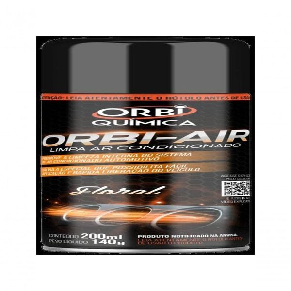 Limpa Ar Condicionado para Dutos e Filtros Orbiair Floral 200ML com Limpeza Profunda e Aroma Agradável Orbic Limpa Ar Condicionado para Dutos Orbiair Floral 200ML para Veículos Orbic