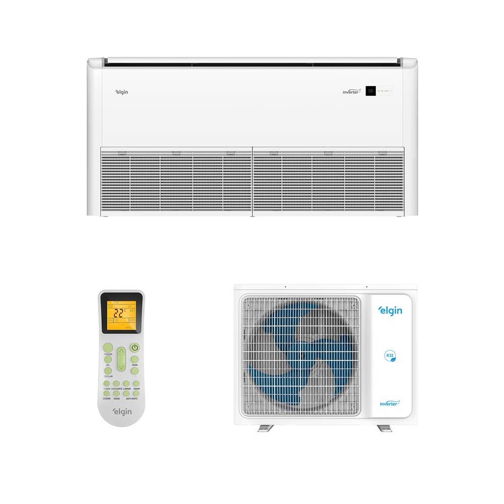 Ar Condicionado Split Piso Teto Elgin Plus Inverter 24000 BTUS Frio 220V Branco R-32 PDFI24C2DA PDFE24C2CA