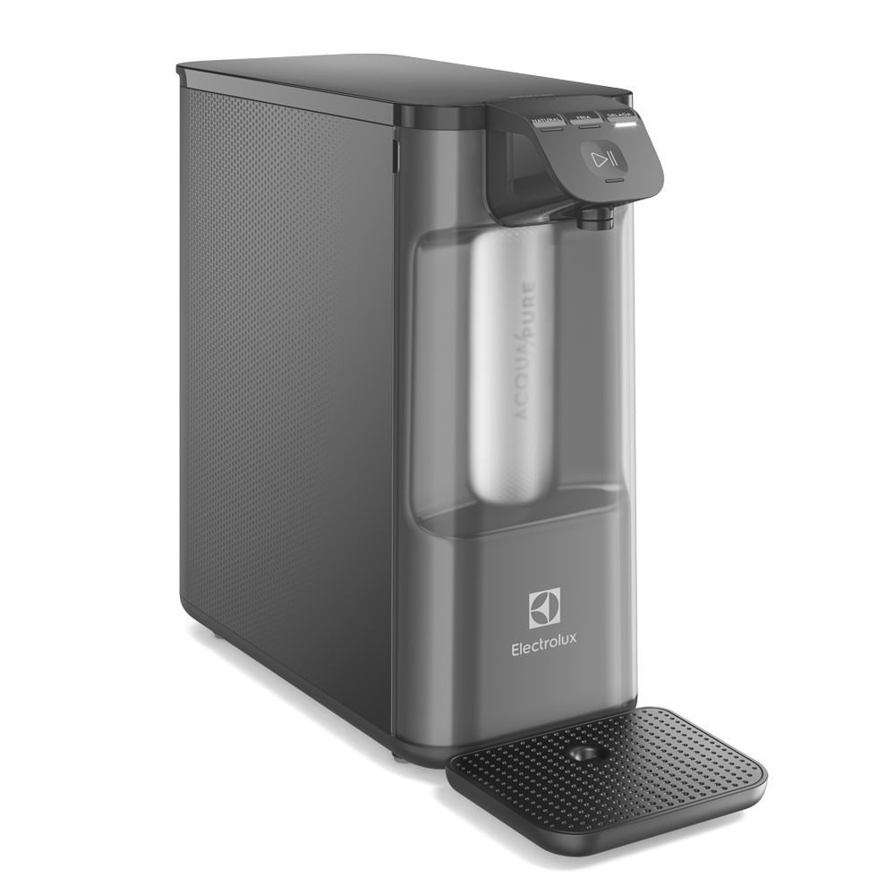 Purificador de Água de Bancada Electrolux PE12G com Filtragem 3 Etapas Água Gelada e Natural Cinza Bivolt