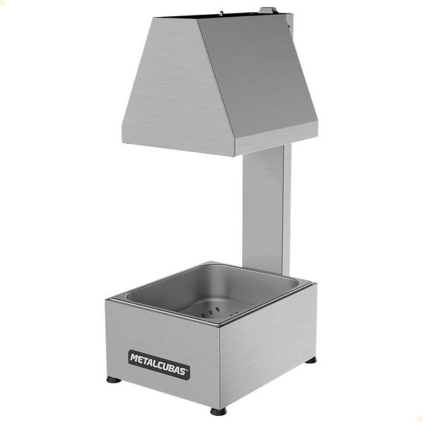 Conservador de Fritura Elétrico 1 Cuba em Inox 110V MCF01CP para Alimentos Fritos Prata Metalcubas Conservador de Fritura Elétrico 1 Cuba Inox 110V MCF01CP para Alimentos Prata Metalcubas