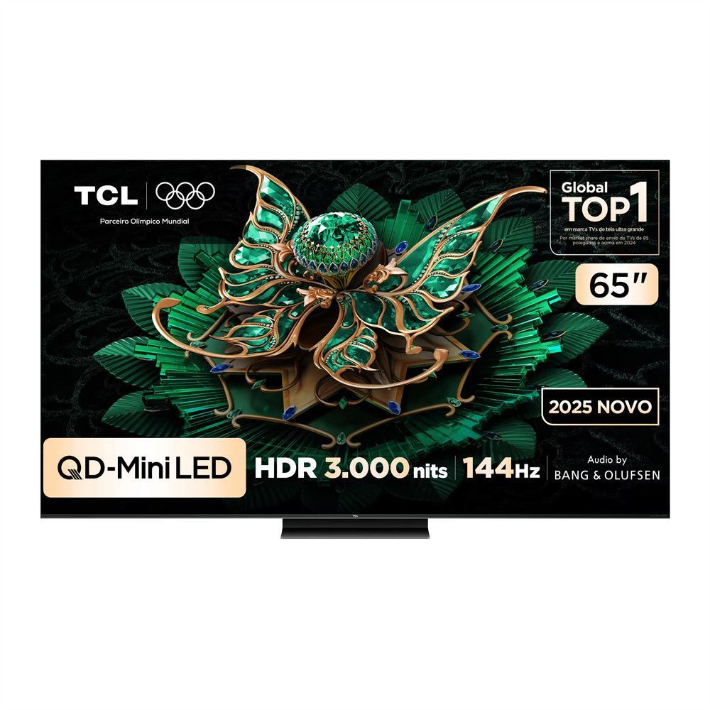 Smart TV 65 4K QD-Mini LED 144 Hz TCL Preto Bivolt