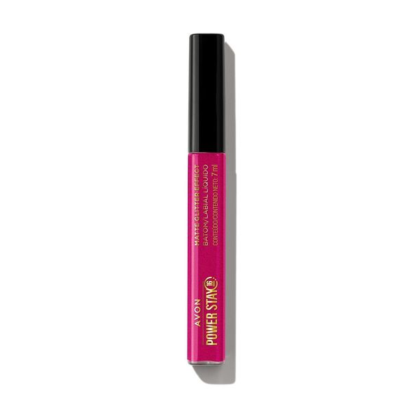 Batom Líquido Matte Glitter Effect Power Stay Malva Luminoso Longa Duração 7ml Avon Batom Líquido Matte Glitter Effect Power Stay Malva Luminoso 7ml Avon