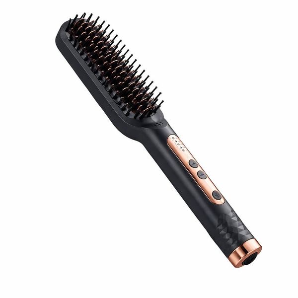 Escova Alisadora Elétrica 40W Tecnologia Anti Frizz Cinza Utimix Automático Bivolt Escova Alisadora Elétrica 40W Anti Frizz Cinza Utimix Automático Bivolt