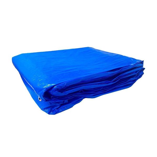 Lona de Polietileno 12x10m Impermeável para Cobertura de Grandes Áreas com Cantos Reforçados Azul Famastil Lona de Polietileno 12x10m Impermeável com Cantos Reforçados Azul Famastil