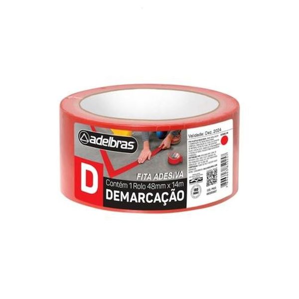 Fita para Demarcação de Solo 35105 Azul 48mm X 14m Alta Resistência para Sinalização Adelbras Fita para Demarcação de Solo 35105 Azul 48mm X 14m para Áreas Industriais Adelbras
