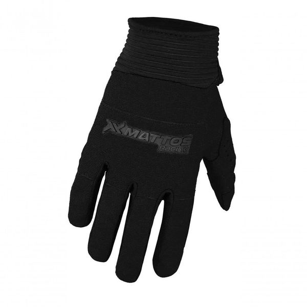 Luva para Motocross Enduro Trilha Striker Adulto Preto com Palma Antiderrapante e Ajuste em Velcro Mattos Racing Luva para Motocross Enduro Trilha Striker Adulto Preto com Proteção e Conforto Mattos Racing