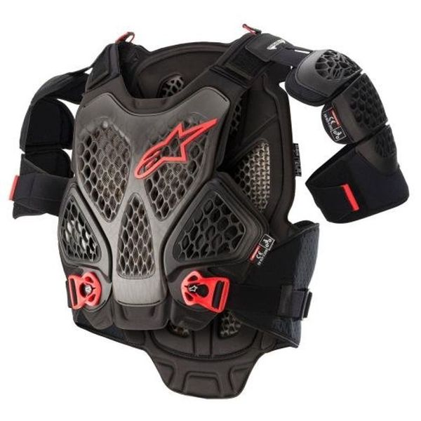 Colete de Proteção para Motocross Enduro Trilha A6 Chest Protector Peitoral e Coluna Ventilados Preto Alpinestars Colete de Proteção para Motocross Enduro Trilha A6 Chest Protector Preto Leve e Confortável
