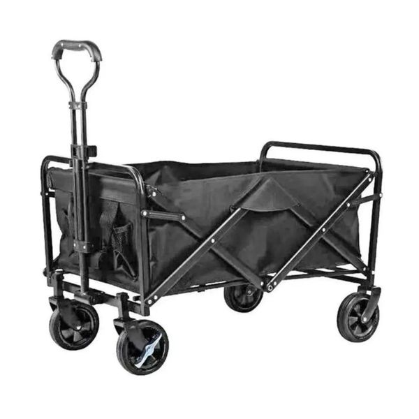 Carrinho de Carga Dobrável Multiuso para Transporte de Até 150kg Preto Top Rio Comercial Carrinho de Carga Dobrável Multiuso para Uso Doméstico Preto Top Rio Comercial