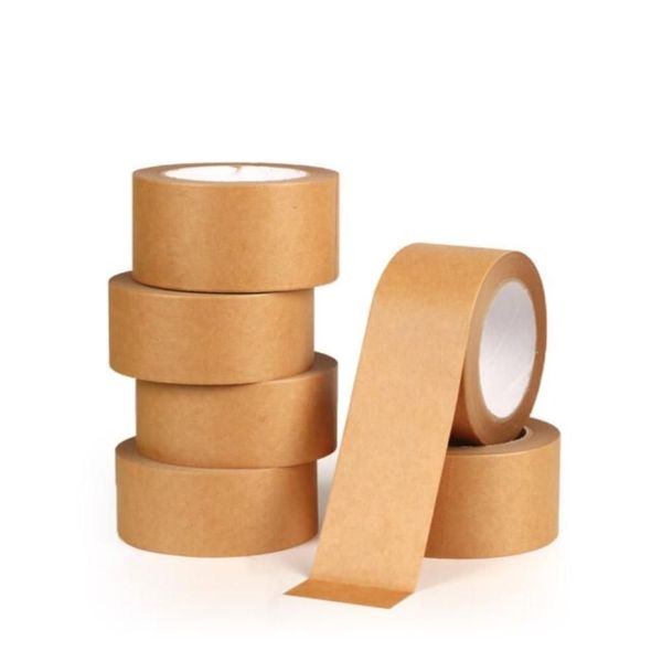 Kit 6 Rolos Fita Adesiva Kraft Crepe para Embalagem 5cm X 50m Extra Forte Marrom Utibom Kit 6 Rolos Fita Adesiva Kraft Crepe 5cm X 50m para Caixa Marrom Utibom