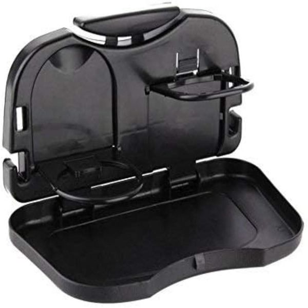 Bandeja Multifuncional para Carro Organizador de Latas e Garrafa para Viagem e Lanche Preto Utibom Bandeja Multifuncional para Carro Organizador de Lanche e Bebidas para Viagem Preto Utibom