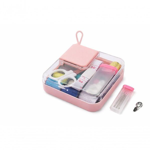 Kit de Costura Completo Portátil para Reparos e Ajustes Rápidos com Acessórios Diversos Branco Top Rio Comercial Kit de Costura Completo Portátil para Pequenos Reparos em Roupas Branco Top Rio Comercial