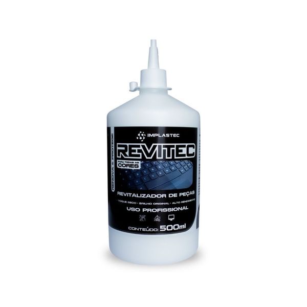 Revitalizador de Peças Automotivas Revitec para Restauração de Brilho e Proteção 500ML Implastec Revitalizador de Peças Automotivas Revitec 500ML para Manutenção de Veículos Implastec