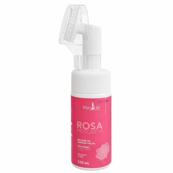 Mousse de Limpeza Facial Rosa Mosqueta 150ML com Escova de Silicone para Limpeza Profunda e Hidratação Rosa Nativa Mousse de Limpeza Facial Rosa Mosqueta 150ML com Escova de Silicone e Hidratação Rosa Nativa