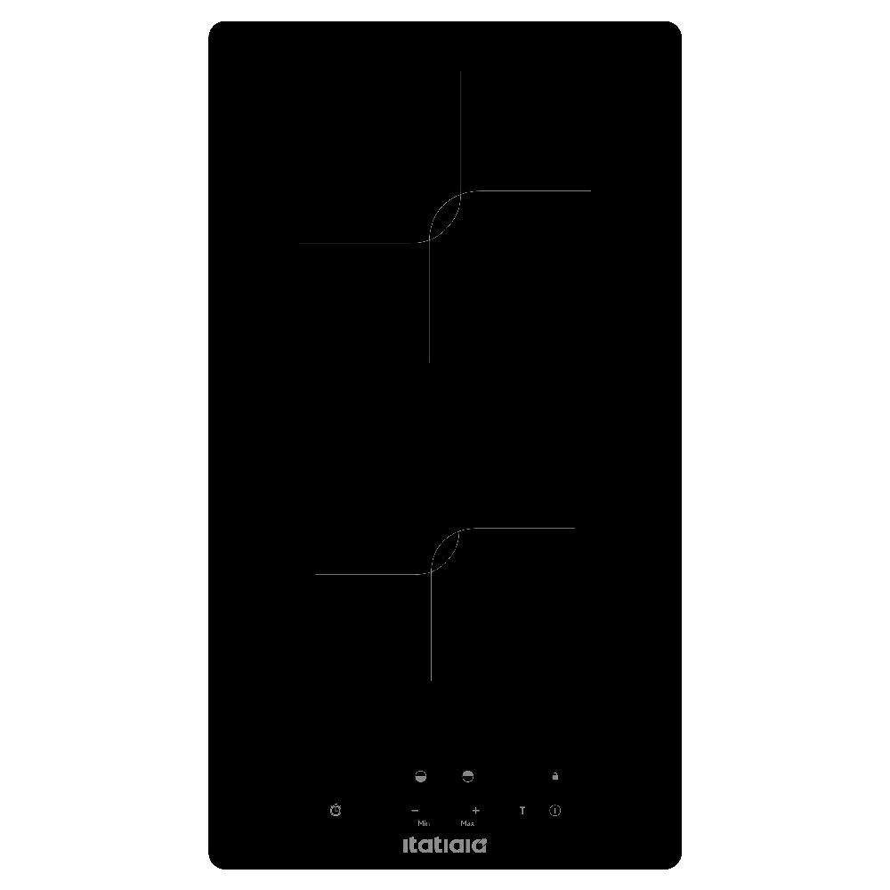 Cooktop Itatiaia Midi 2 Bocas Vidro Preto Indução 220V CIMID2002