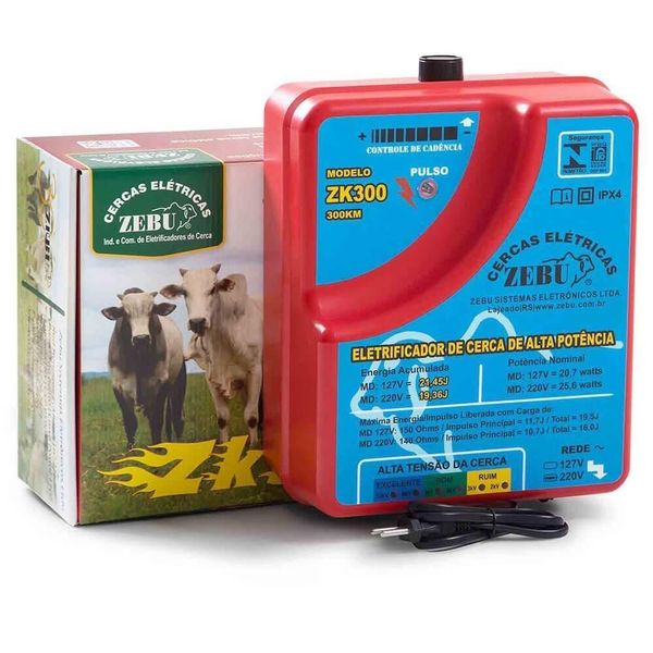 Eletrificador de Cerca Zk300 220V para Proteção de Propriedades com Raio de Ação 6500m Zebu Eletrificador de Cerca Zk300 220V para Segurança Contínua em Áreas Rurais Zebu