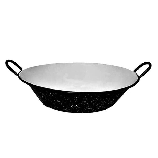 Tacho Aço Carbono Beira Alta Esmaltado para Fritura 45cm 12L com 2 Alças Jamar Tacho Aço Carbono Beira Alta Esmaltado Fritura 45cm 12L Jamar