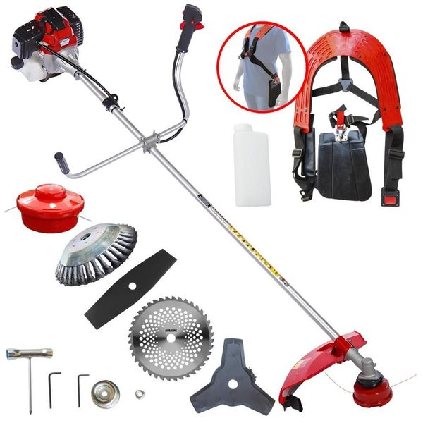 Roçadeira Lateral à Gasolina RT43-L 43cc 1,7HP 2T com 5 Opções de Corte e Kit de Lâminas Toyama Roçadeira Lateral à Gasolina RT43-L 43cc 1,7HP 2T com Kit de Lâminas e Escova Toyama