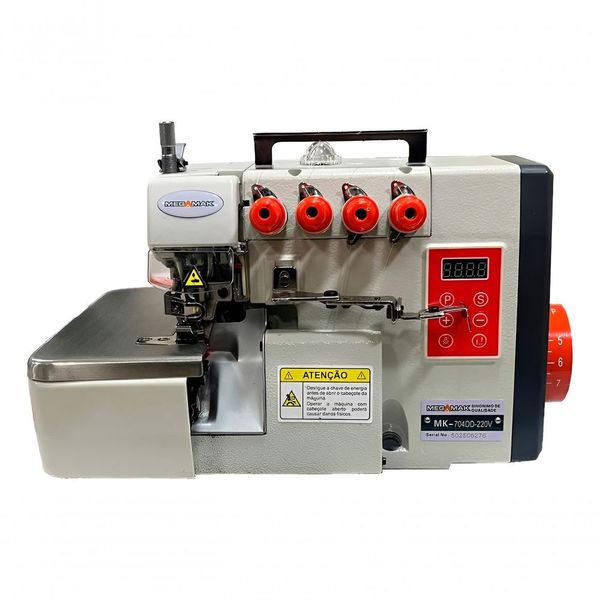 Máquina de Costura Industrial Overlock Direct Drive Ponto Cadeia 4 Fios 5500ppm 110V Megamak Máquina de Costura Industrial Overlock Ponto Cadeia 4 Fios Direct Drive 5500ppm 110V Megamak