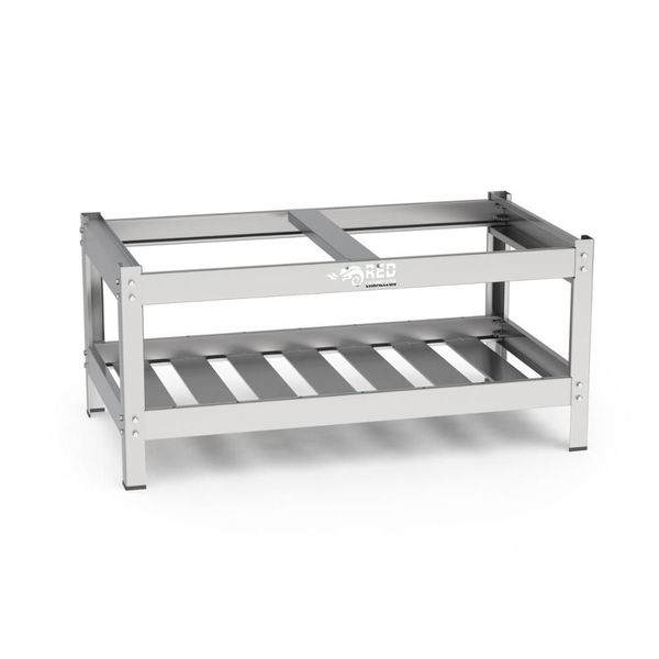 Bancada de Apoio Aberta para Chapa de Fritura a Gás BACE1220 Aço Inox 430 Inox Red Chameleon Bancada de Apoio Aberta para Chapa de Fritura a Gás BACE1220 Inox Red Chameleon