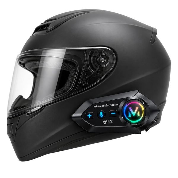 Fone para Capacete Motociclista Preto Comando de Voz Atende Chamadas Bluetooth com Rádio FM MDM Fone para Capacete Motociclista Preto Comando de Voz Atende Chamadas Bluetooth MDM