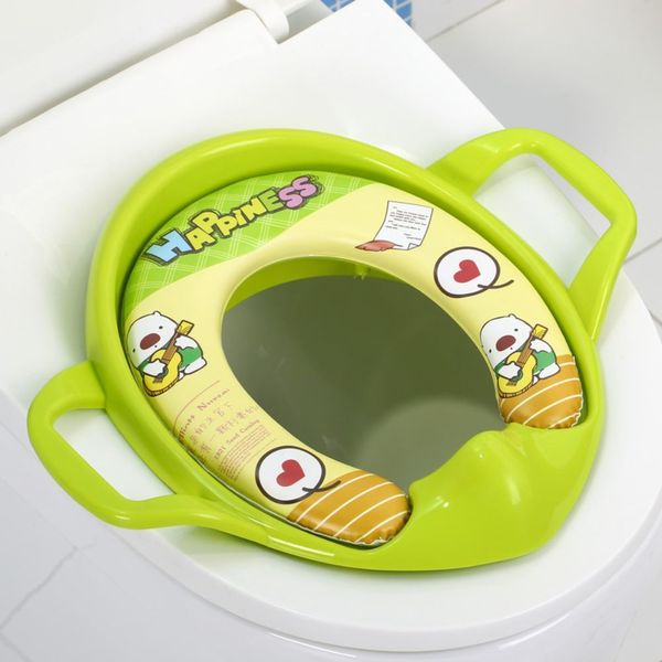 Assento Redutor Infantil com Alças Acolchoado para Treinamento Sanitário Verde Kloof Assento Sanitário Infantil de Treinamento com Alças Acolchoado Verde Kloof