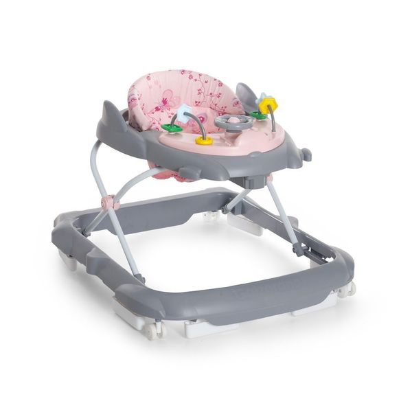 Andador Infantil para Bebê Torino 4050 Spring com Bandeja de Brinquedos Rosa Estampado Galzerano Andador Infantil para Bebê Torino 4050 Spring Rosa Estampado com Altura Ajustável Galzerano