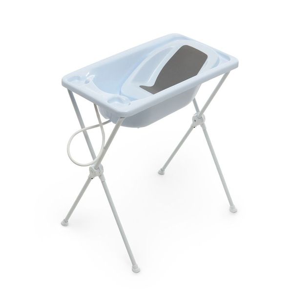 Banheira de Bebê com Suporte Acqua Trio 7065 20L Azul com Assento Redutor e Mangueira Galzerano Banheira de Bebê Acqua Trio 7065 com Suporte 20L Azul com Assento Redutor Galzerano