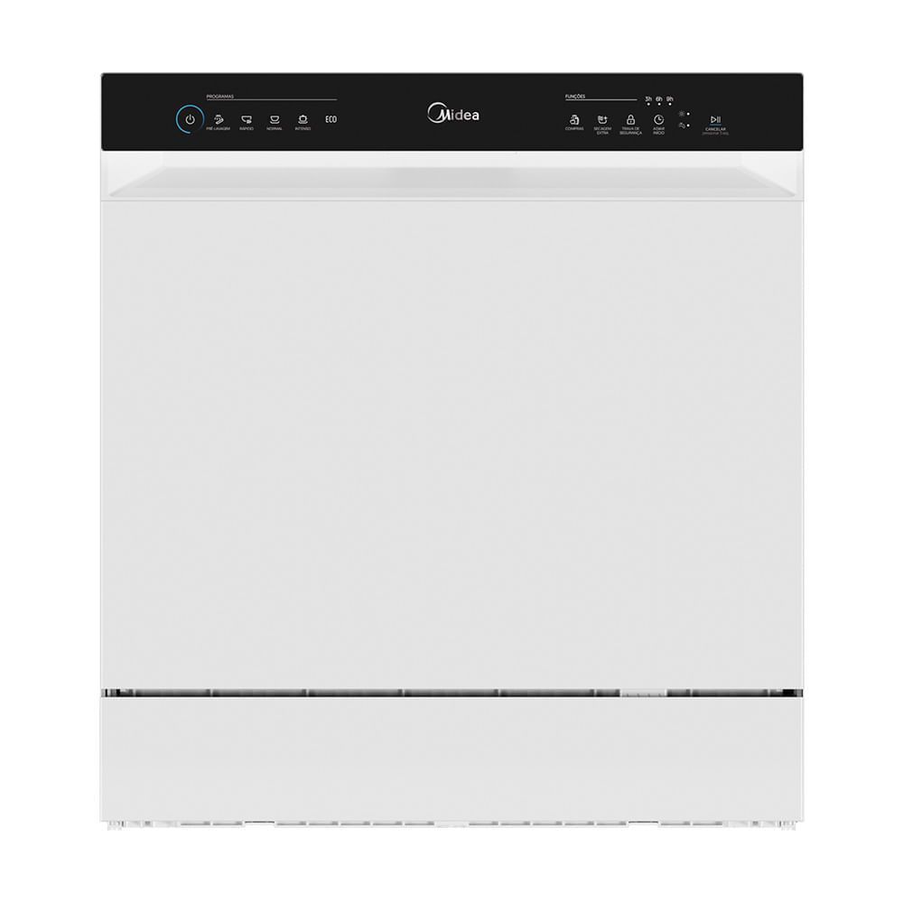 Lava-Louças de Piso Midea Touch Plus MDWTF08W2 8 Serviços Branca com Painel Full 220V