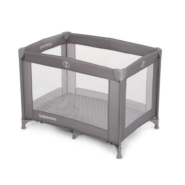 Berço Portátil e Cercadinho Basic com Tela Mosquiteiro Fechamento Compacto Cinza Galzerano Berço Portátil e Cercadinho Basic com Bolsa para Transporte Cinza Galzerano