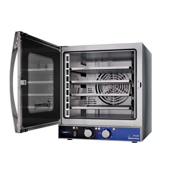 Forno Turbo Elétrico de Bancada Gastromaq Analógico FC35A Inox 66L Vermelho com Timer 220V Forno Turbo Elétrico Gastromaq FC35A Inox 66L Vermelho com Timer 220V