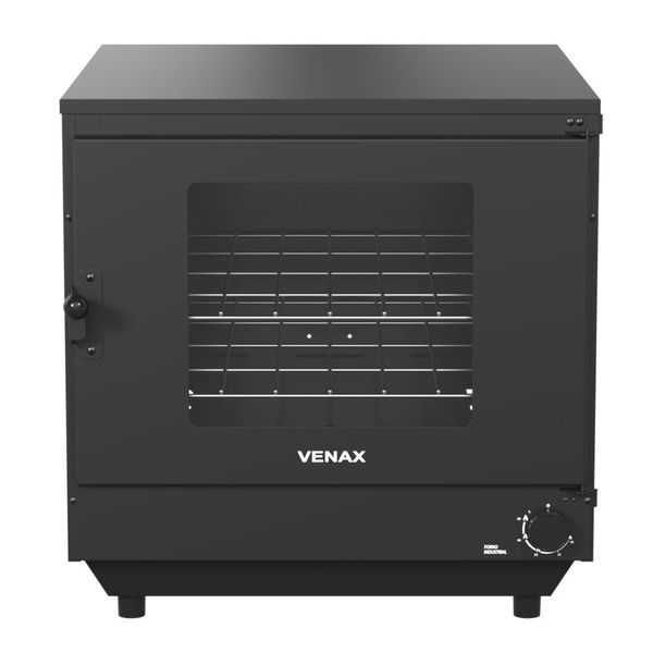 Forno Industrial de Bancada Venax a Gás GLP Fi 109L Estrutura Refratária Interno Esmaltado Preto Forno Industrial de Bancada Venax a Gás GLP Fi 109L Pedra Refratária Interno Esmaltado Preto