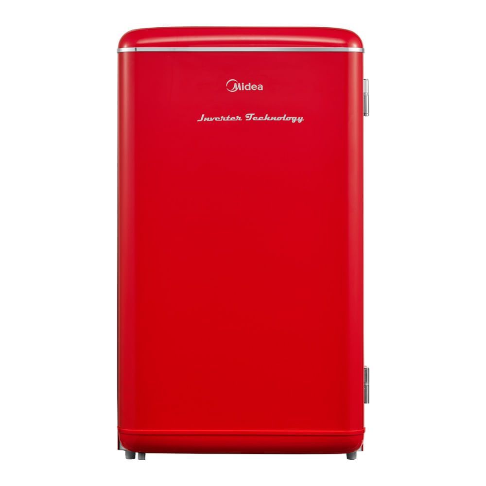 Frigobar Retrô Midea MDRD142RTD323 93L Inverter Compacto Vermelho Bivolt