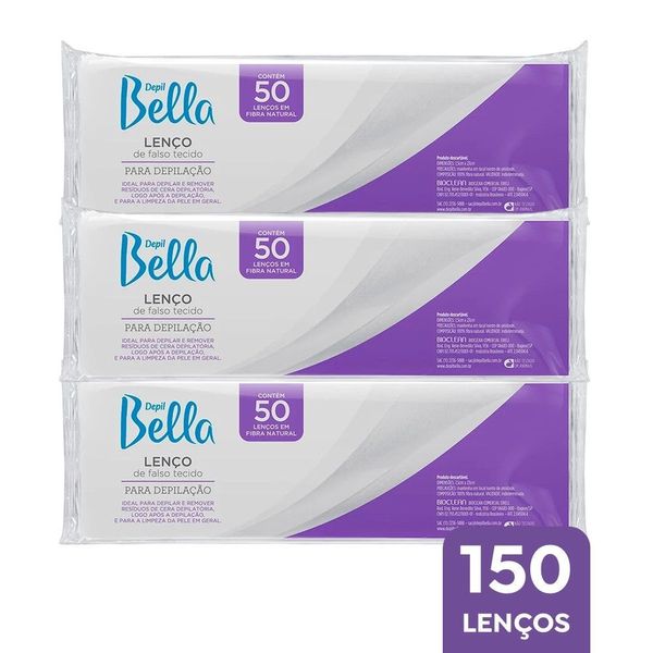 Kit 3 Lenço para Depilação Falso Tecido Fibra Natural Limpeza de Pele Branco 50un Depil Bella Kit 3 Lenço para Depilação Falso Tecido Fibra Natural Branco 50un Depil Bella