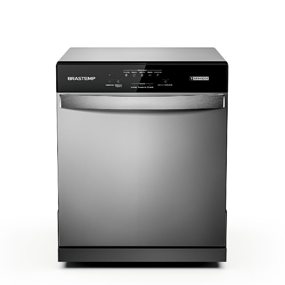 Lava-Louças de Bancada Brastemp BLF08BS 8 Serviços Cinza com Programas Dia-A-Dia Pesado Delicado Rápido Econômico