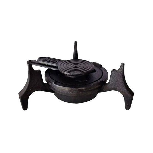 Fogareiro Espiriteira de Ferro Fundido a Álcool com Tampa Compacto Preto Fundição Alfa 20x9cm Fogareiro Espiriteira Ferro Fundido a Álcool com Tampa Preto Fundição Alfa