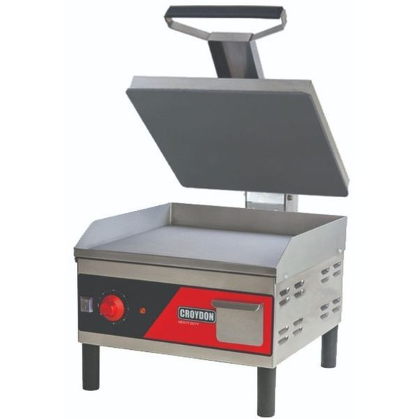 Chapa Elétrica com Prensa CE042T 45x40cm 3700W Alumínio Fundido Inox 220V Croydon Chapa Elétrica com Prensa CE042T 45x40cm 3700W Inox 220V Croydon