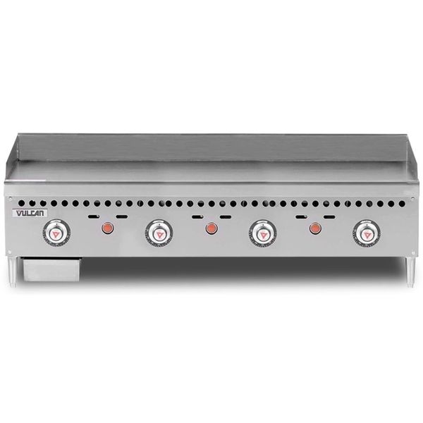 Chapa a Gás VCRG48T 4 Queimadores Controle de Temperatura 93 graus C a 232 graus C Inox Vulcan Chapa a Gás VCRG48T 4 Queimadores Controle de Temperatura Inox Vulcan